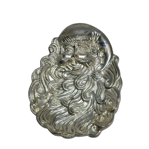 Vintage International Silver Co. Santa Clause Silver Plated Candy Dish Tray 8" - Picture 8 of 9